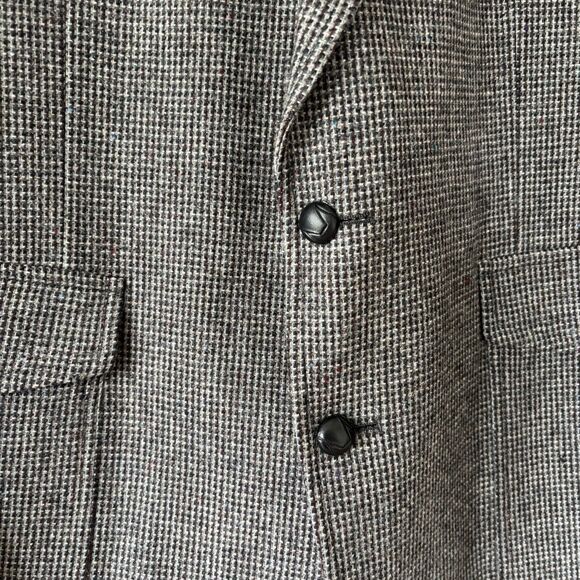 Pendleton Blazer Men 42 Wool Tweed Houndstooth Elbow Patch Western Sport Coat - Picture 7 of 16